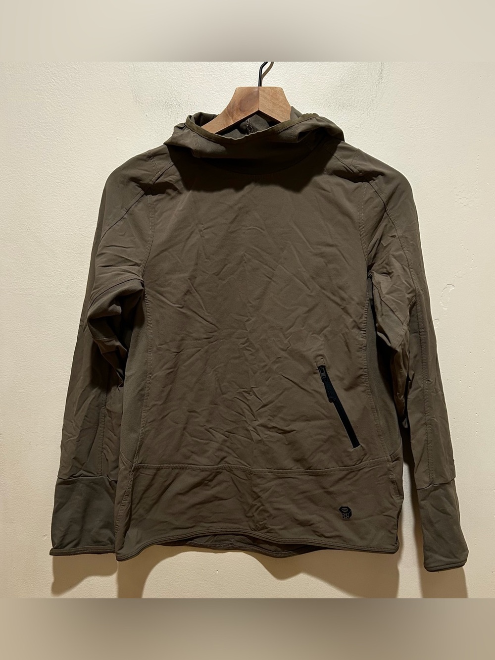Mountain Hard Wear Olive Green Lightweight Hooded Pullover Jacket - Women’s XS